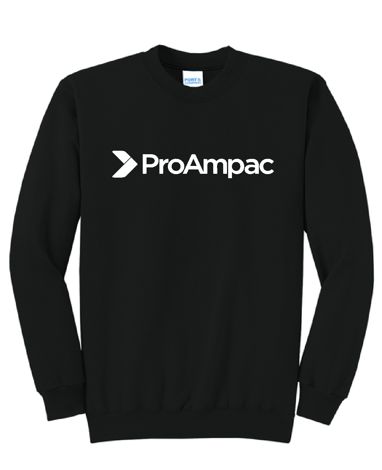 ProAmpac- Port & Company Crewneck Sweatshirt Full Front logo TALL sizes (PC90T)