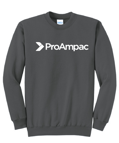 ProAmpac- Port & Company Crewneck Sweatshirt Full Front logo TALL sizes (PC90T)