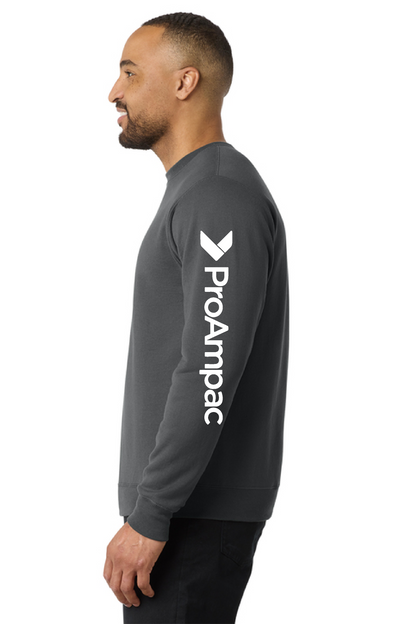 ProAmpac- Port & Company Crewneck Sweatshirts Sleeve Logo only TALL sizes (PC78)