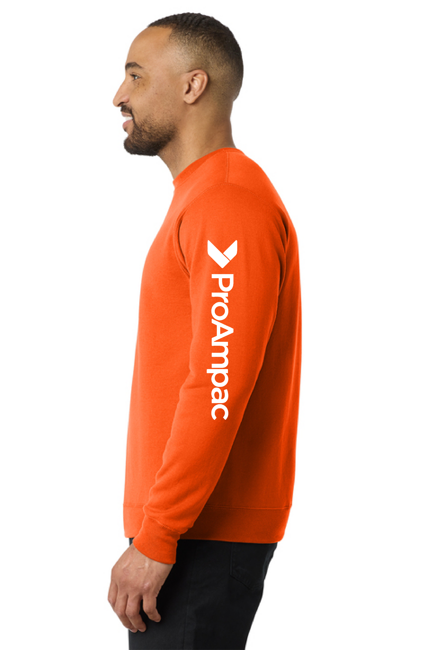 ProAmpac- Port & Company Crewneck Sweatshirts Sleeve Logo only TALL sizes (PC78)