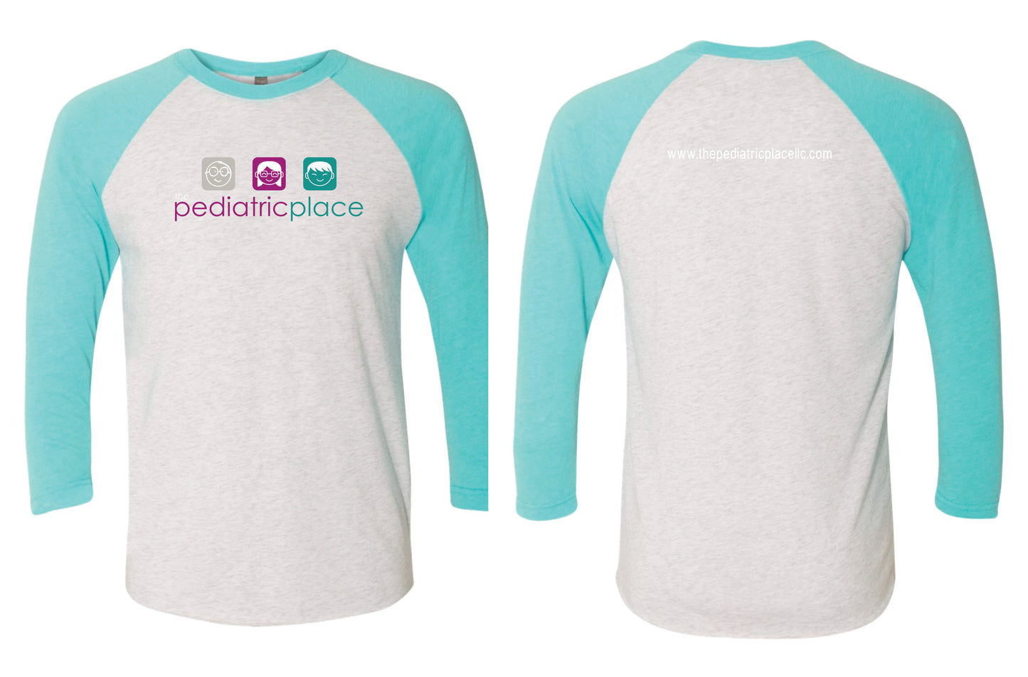 Pediatric Place -Next Level Raglan tee - unisex fit - full color print