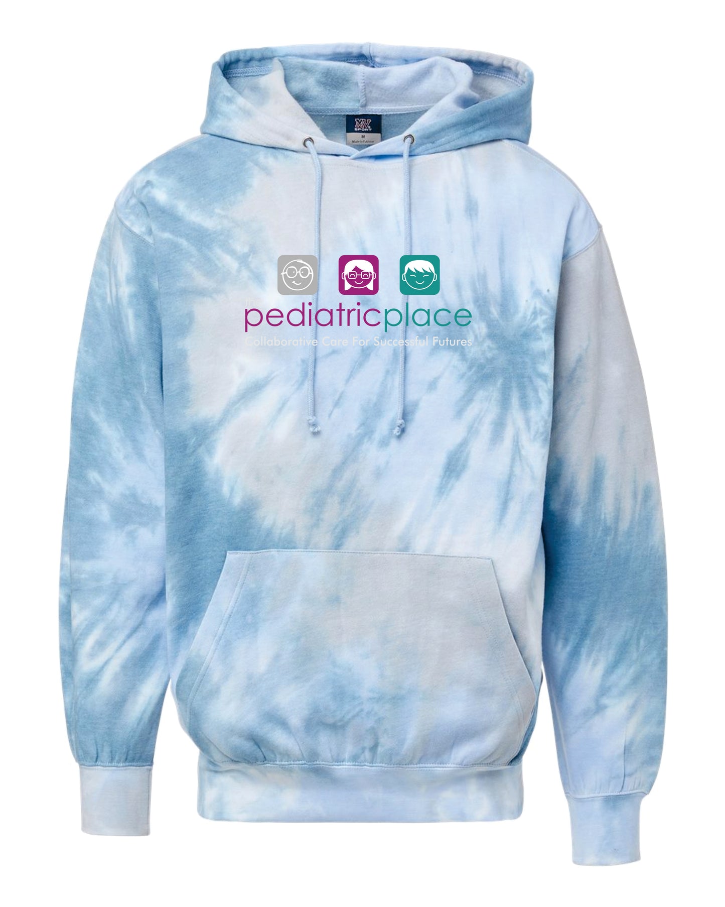 Pediatric Place Tie-Dye hoodie - 1290 colored ink - no back print