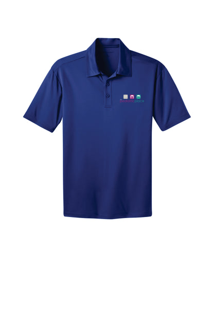 Pediatric Place embroidered men’s polo - full color embroidered logo