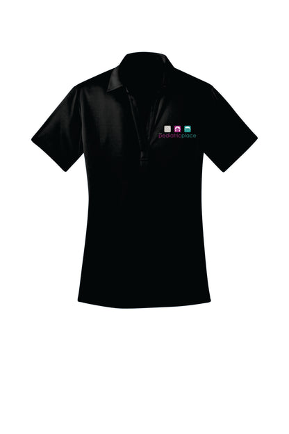 Pediatric Place embroidered ladies polo - full color embroidered logo
