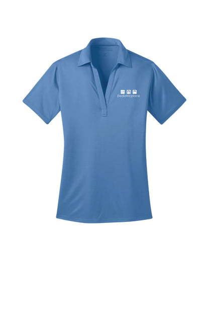 Pediatric Place embroidered ladies polo - white embroidered logo