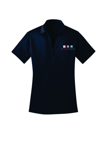 Pediatric Place embroidered ladies polo - full color embroidered logo
