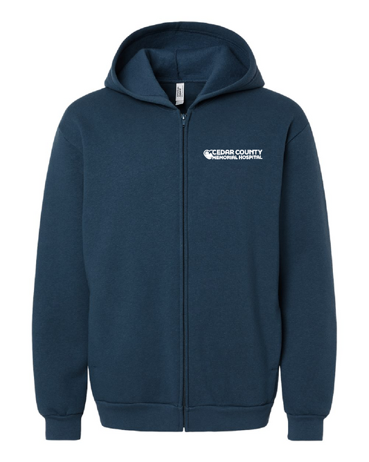 CCMH- Unisex ReFlex Fleece Full-Zip Hoodie Sweatshirt with embroidered logo- RF497