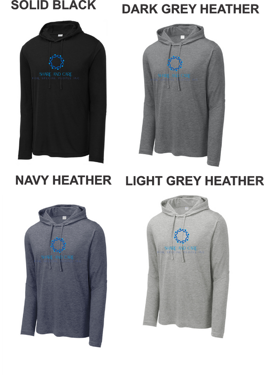 Share & Care- ST406 Sport Tek Tri-Blend Wicking Long Sleeve Hoodie