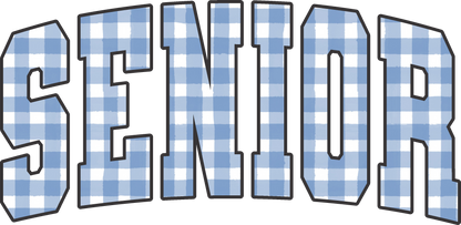 Senior Blue & White Gingham