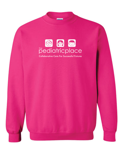 Pediatric Place Gildan crewneck sweatshirt - White Ink only - G18000