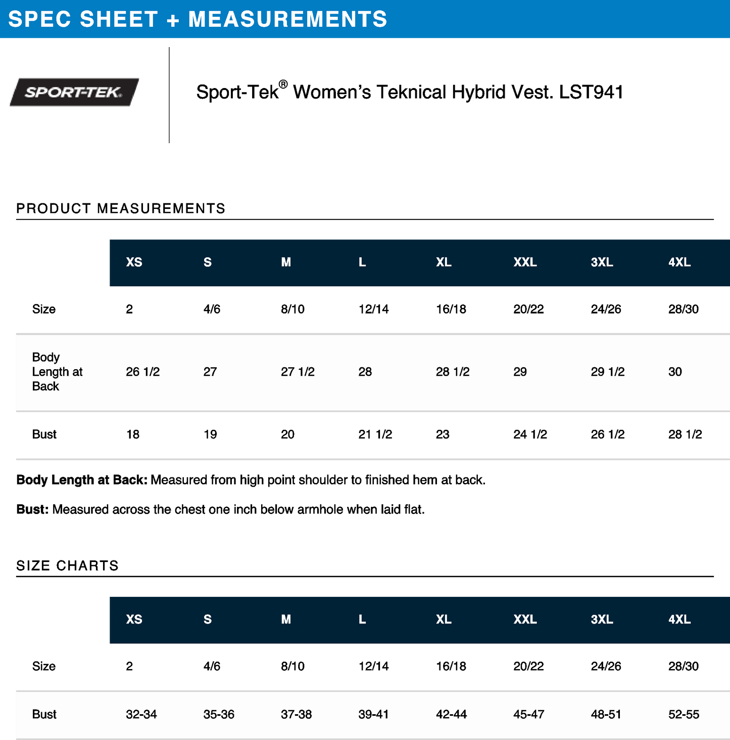 CHS Golf- Ladies Sport Tek Teknical Hybrid Vest-- Girls
