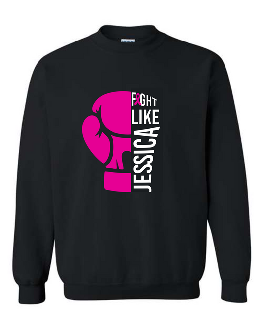 Fight Like Jessica- Gildan Crewneck Sweatshirt