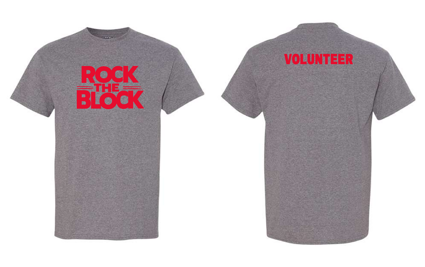 Rock the Block- Gildan 50/50 Short Sleeve- Graphite Heather