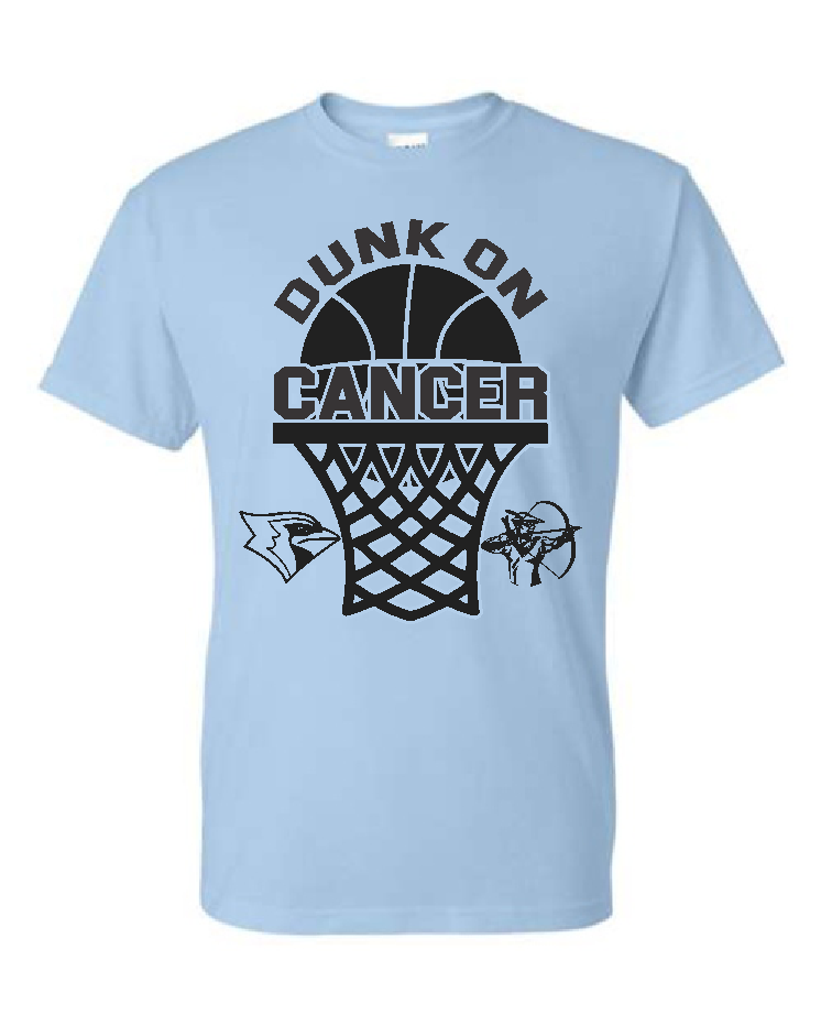 Dunk On Cancer- Gildan SS-Rectal, Ovarian, Prostate, Thyroid, Colon Cancer Support