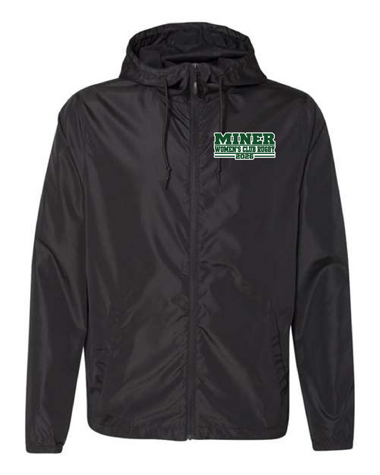 Miner Rugby- Independent Light Weight Full Zip Windbreaker- Women's Miner Club LC (Printed) (Copy)