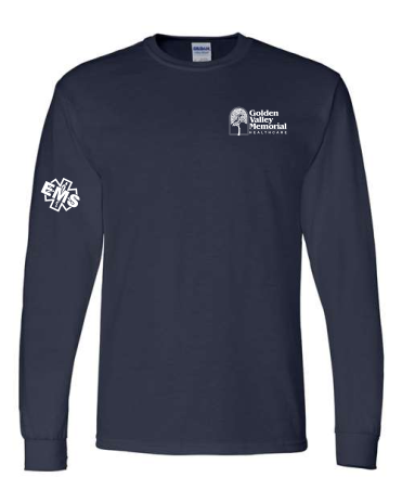 GVMH EMS - Gildan L/S tee - navy