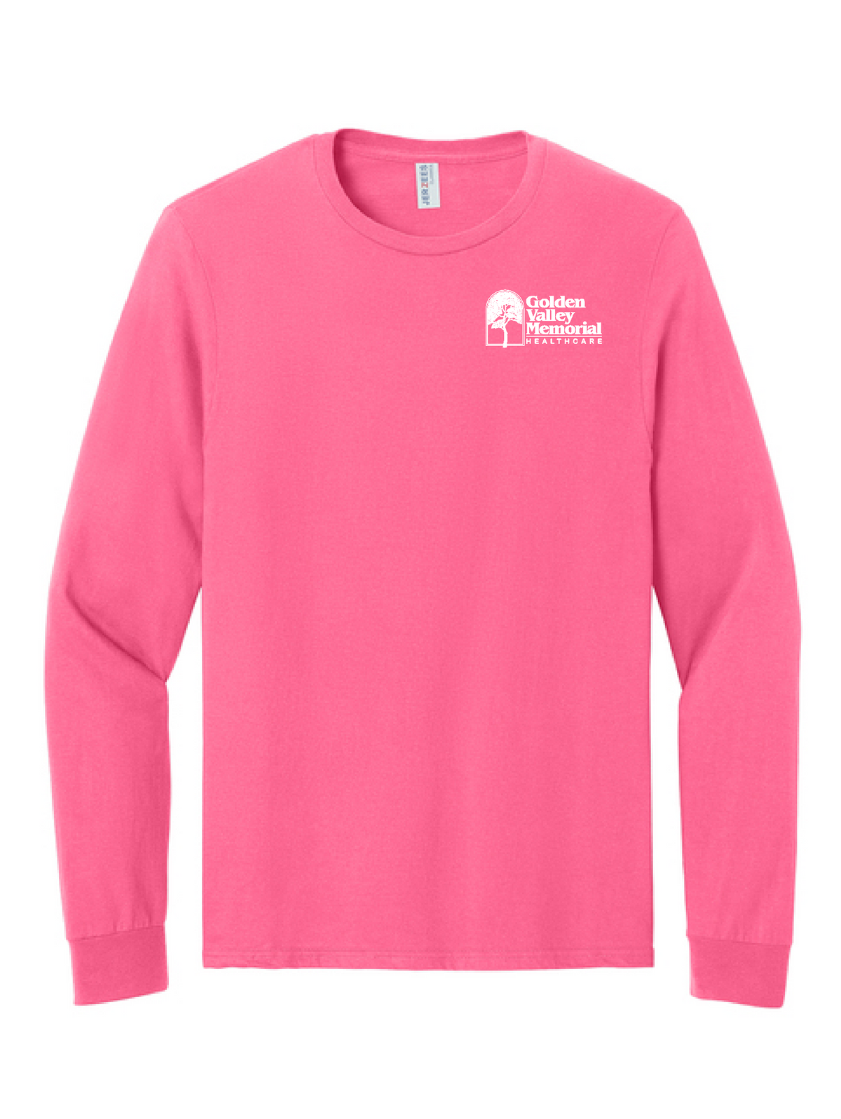 GVMH  - Jerzees 363L long sleeve tee with embroidered logo - neon pink