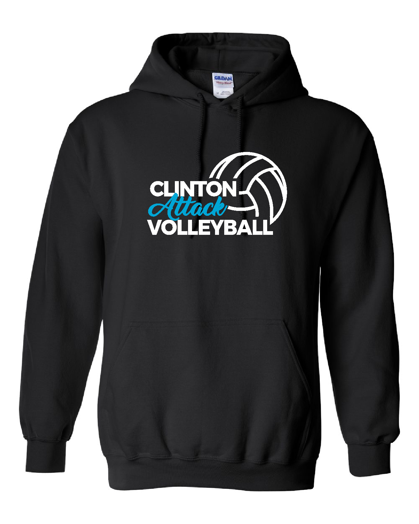 Clinton Attack Volleyball Gildan Hoodie