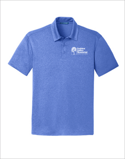 GVMH Short-Sleeve Men’s Heather Polo with Embroidered Logo K576