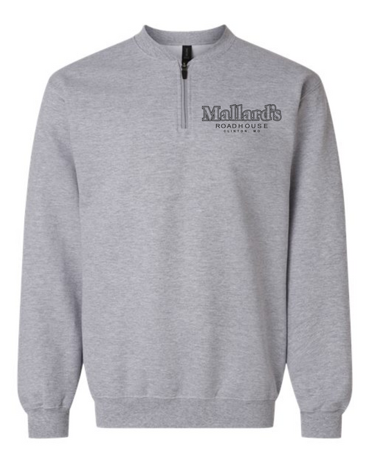 Mallards- Gildan 1/4 zip with Embroidered logo- SF008