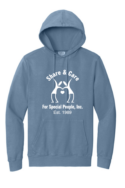 Share & Care- PC098H Port & Co™ Beach Wash® Garment-Dyed Pullover Hooded Sweatshirt