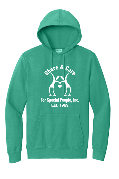 Share & Care- PC098H Port & Co™ Beach Wash® Garment-Dyed Pullover Hooded Sweatshirt