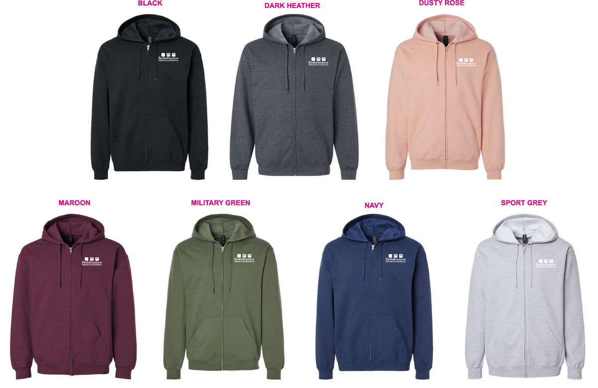 TPP- Softstyle Full-Zip White Logo (Embroidery)