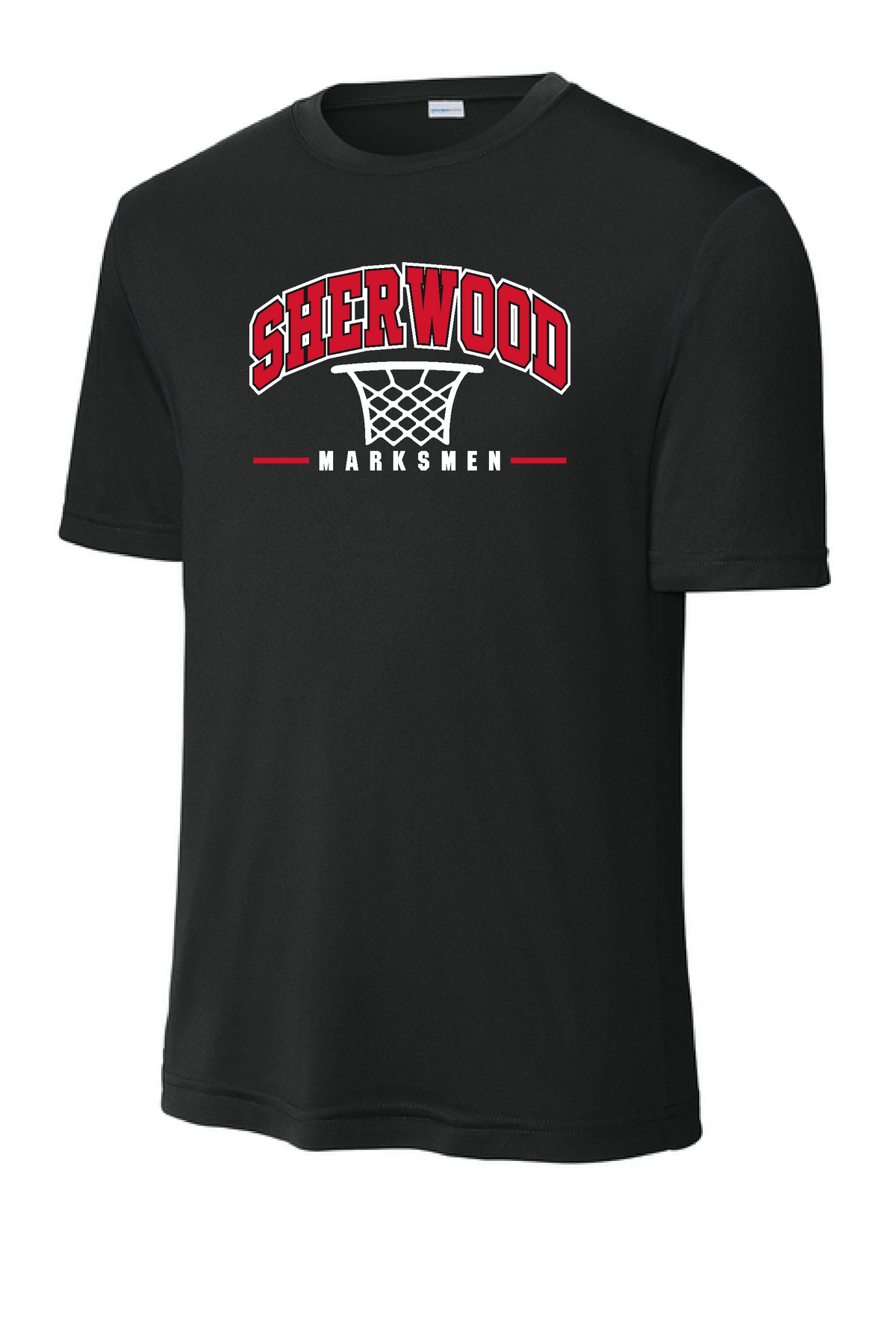 Sherwood Youth Basketball 26- Sport Tek Drifit Short Sleeve (ST350) Design 1 Net