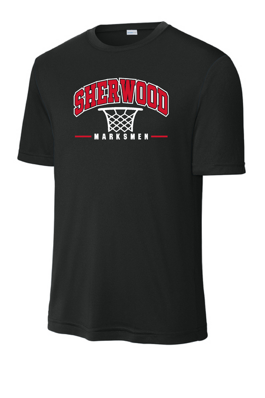 Sherwood Youth Basketball 26- Sport Tek Drifit Short Sleeve (ST350) Design 1 Net