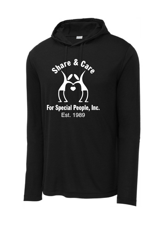 Share & Care- ST406 Sport Tek Tri-Blend Wicking Long Sleeve Hoodie
