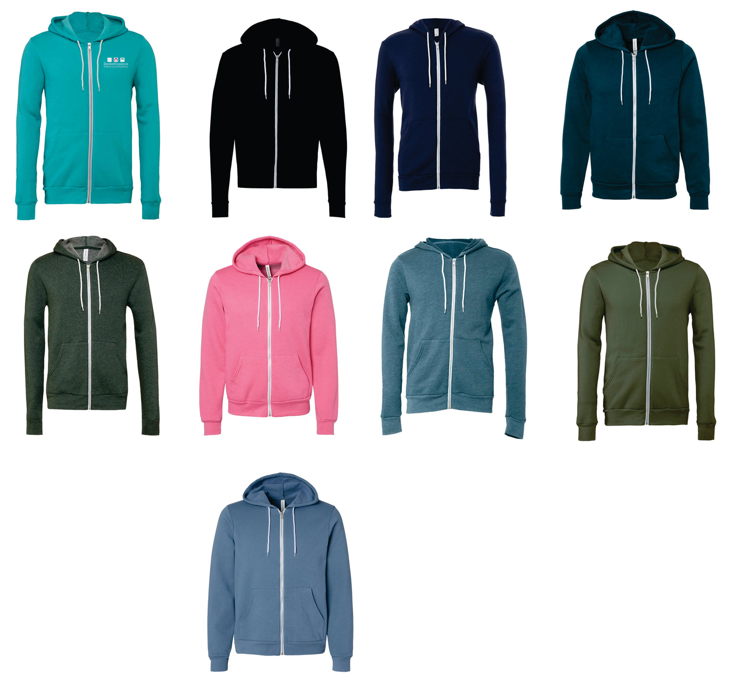 Pediatric Place embroidered Bella full zip BC3739