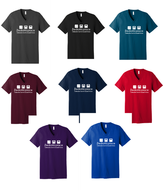 Pediatric Place Bella V neck - white ink - 3005