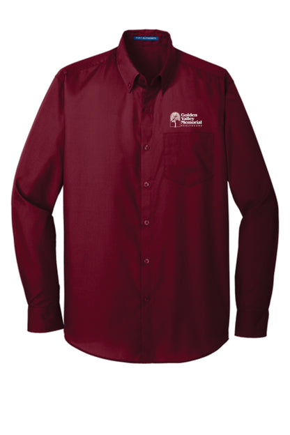GVMH Long-Sleeve Men's Dress Shirt with Embroidered logo W100 C Squared Embroidery & Screenprinting GVMH Long-Sleeve Men's Dress Shirt with Embroidered logo W100 C Squared Embroidery & Screenprinting
