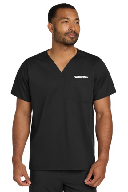 CCMH- Unisex WorkFlex Chest Pocket V-Neck Top (WW3160)