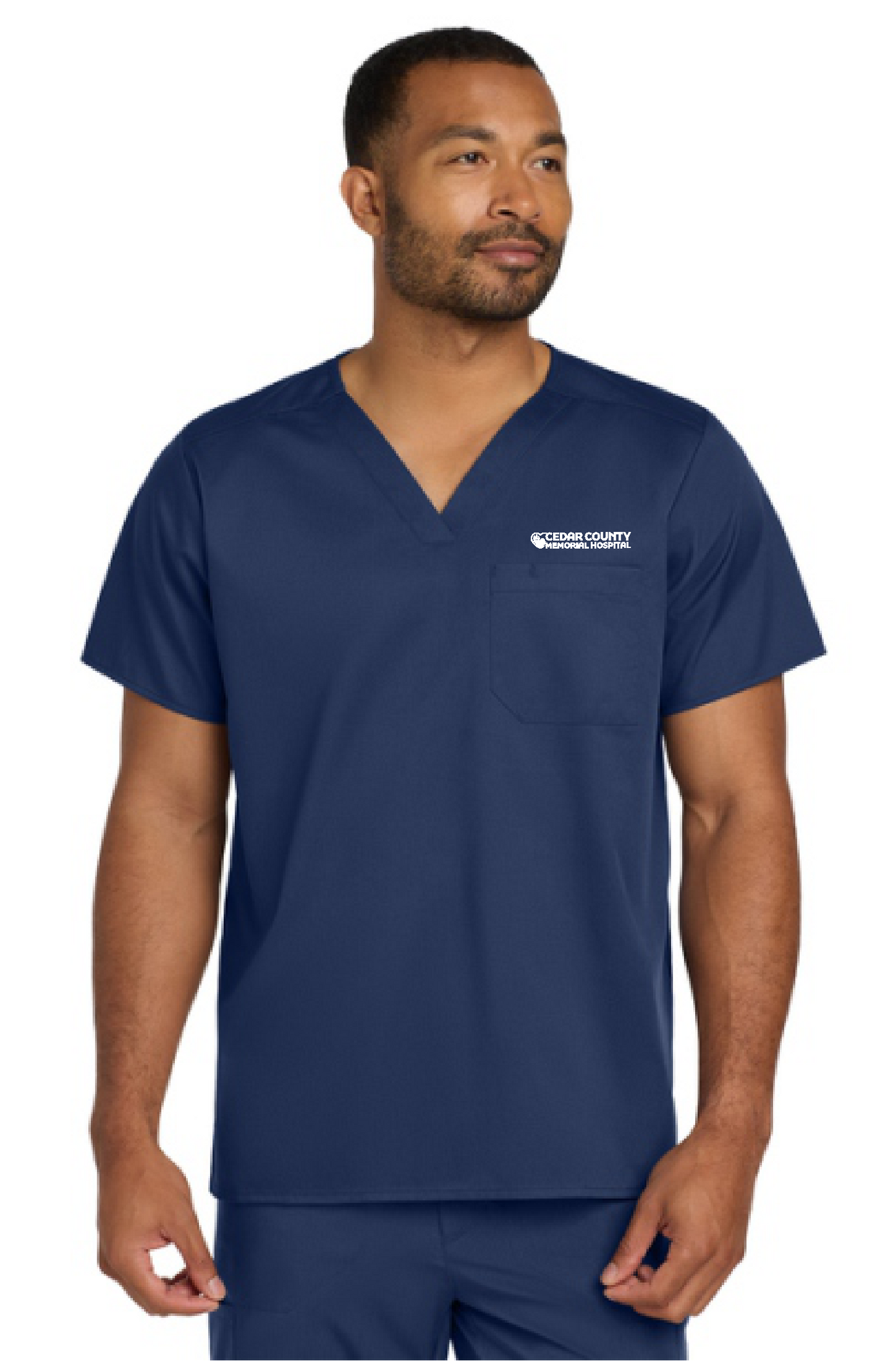 CCMH- Unisex WorkFlex Chest Pocket V-Neck Top (WW3160)