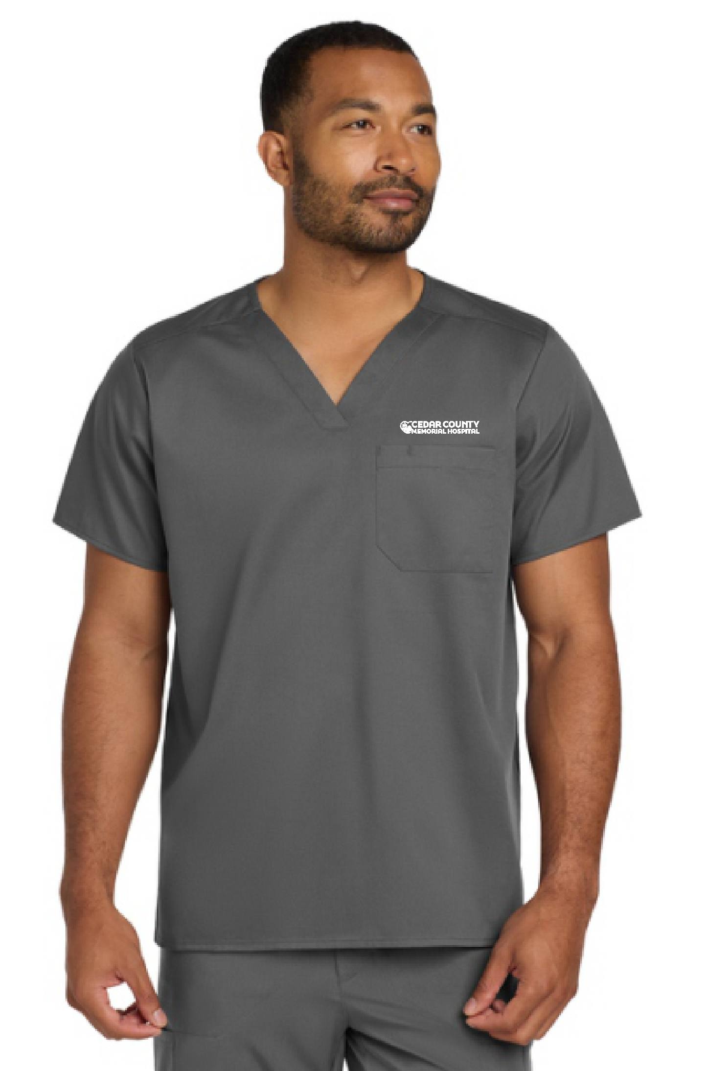 CCMH- Unisex WorkFlex Chest Pocket V-Neck Top (WW3160)