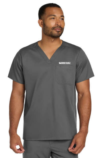 CCMH- Unisex WorkFlex Chest Pocket V-Neck Top (WW3160)
