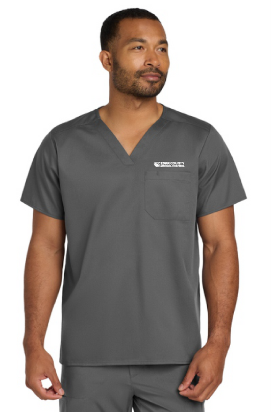 CCMH- Unisex WorkFlex Chest Pocket V-Neck Top (WW3160)