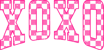 XOXO Pink Checkered